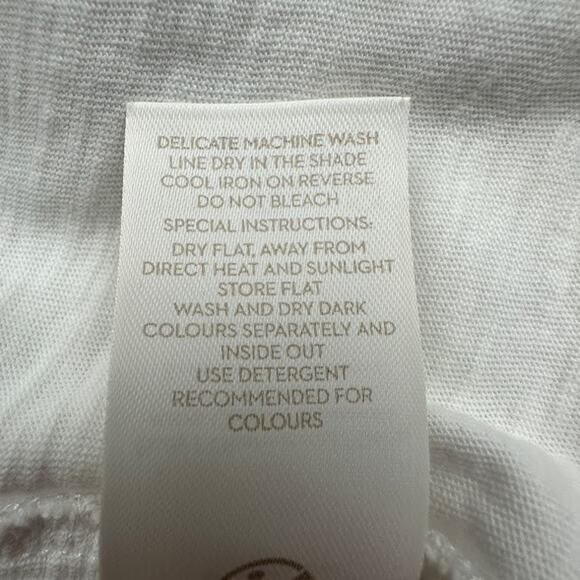 Boden Dress Womens 4R White Sena Embroidered Jersey Mini Stretch Resort Beach - Picture 9 of 13